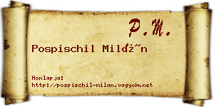 Pospischil Milán névjegykártya