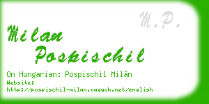 milan pospischil business card